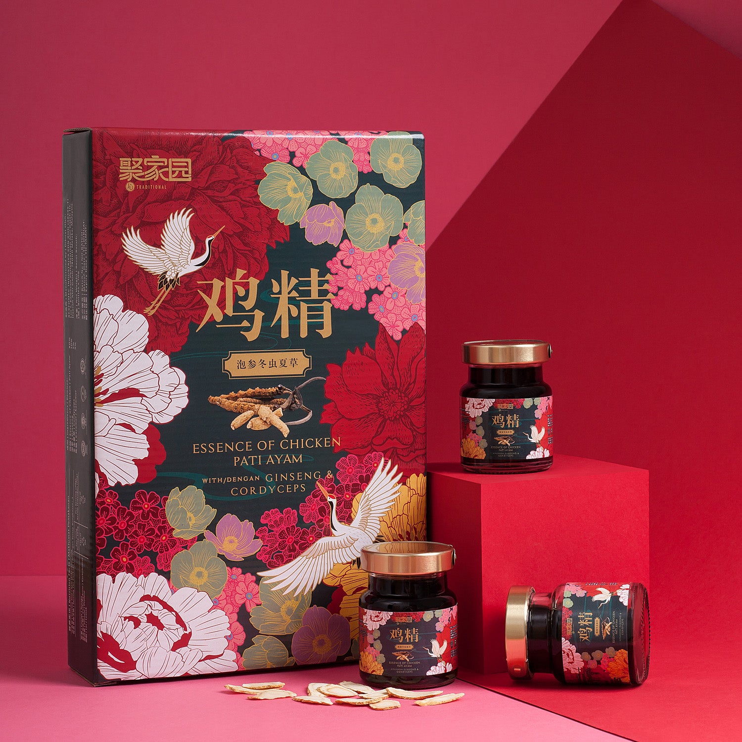 Essence of Chicken with Ginseng & Cordyceps 泡参虫草鸡精 (3 Bottles x 70g)