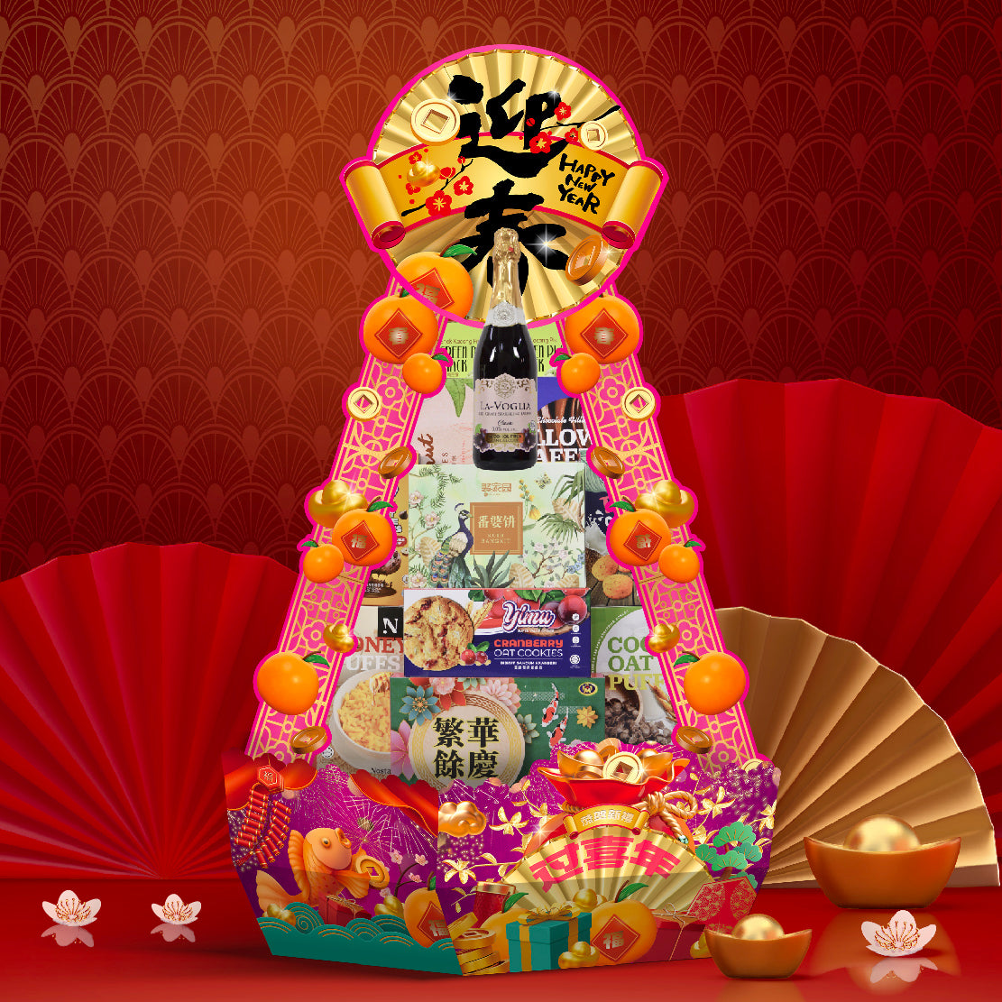 Chinese New Year Pyramid Hamper 2025 : CNY-3 横财就手