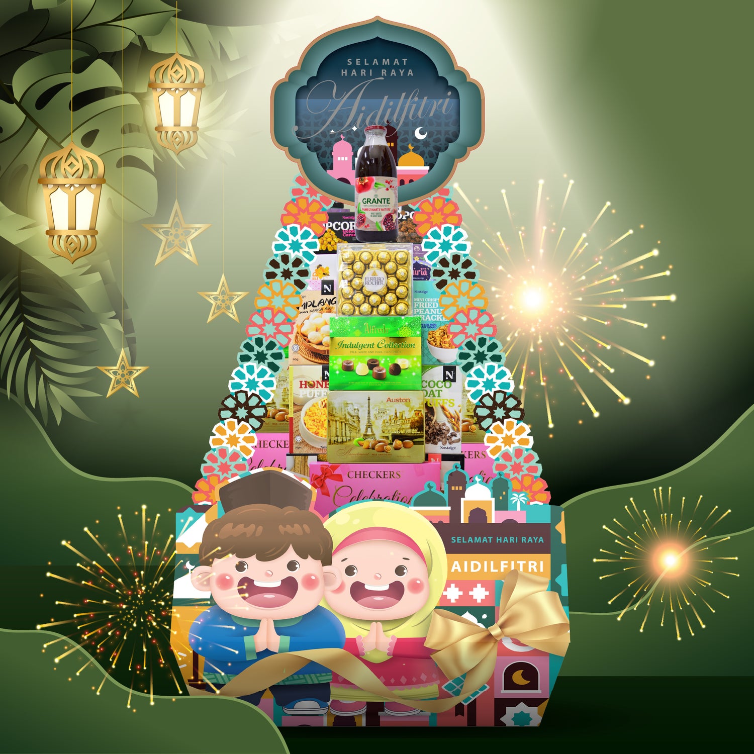 Raya 2026 Pyramid Hamper : HR-8 AMANAH